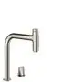 Hansgrohe-HG-2-Loch-SPTM-200-Metris-Select-M71-Ausziehbrause-2jet-sBox-edelstahl-optik-73818800 gallery number 1